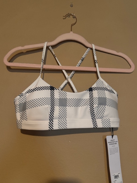 ALO Yoga Other - ALO Yoga White Plaid Strappy Sports Bra